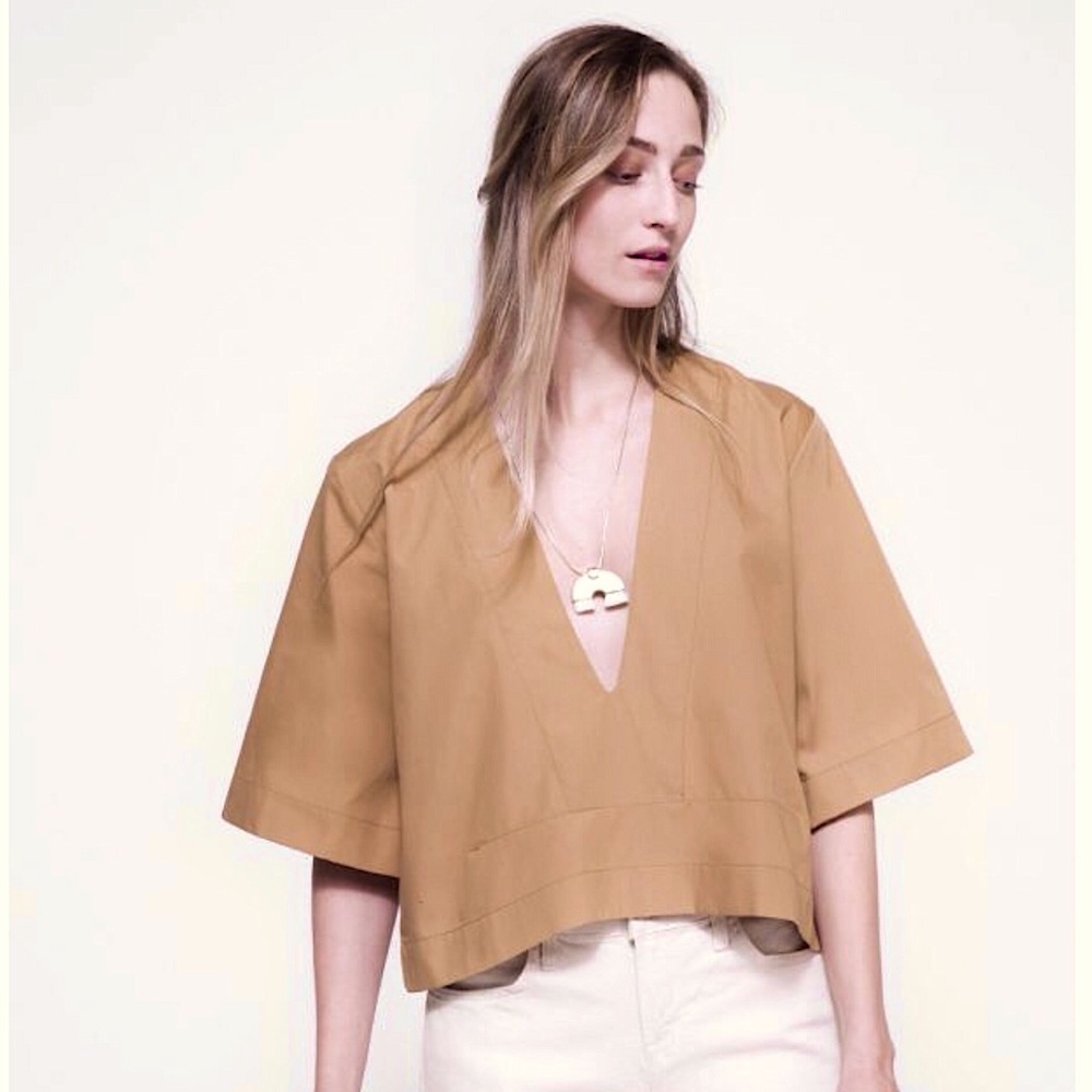 SOLD OUT Toit Volant Poppy Top in Camel
